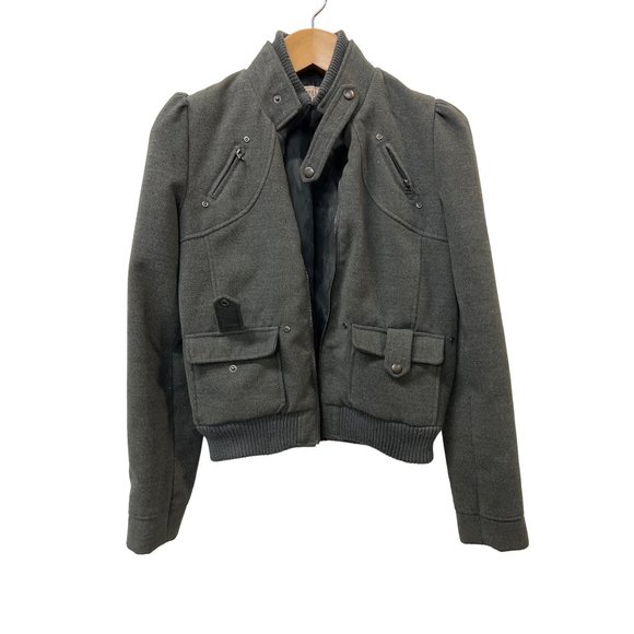 Decree Gray Bomber Jacket - Picture 2 of 7